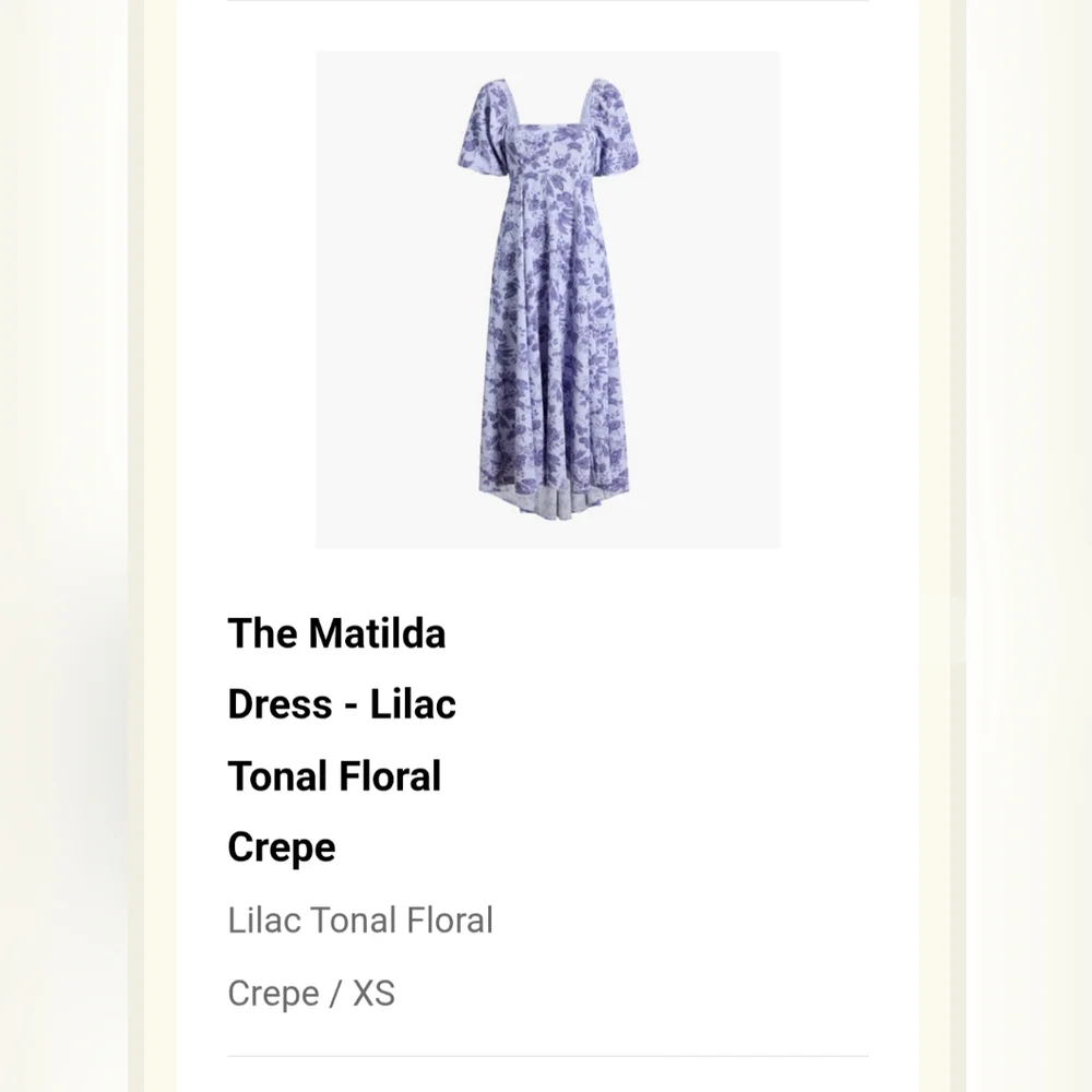 Hill House Matilda Lilac Floral Puff-Sleeve Dress - Picture 1 of 4